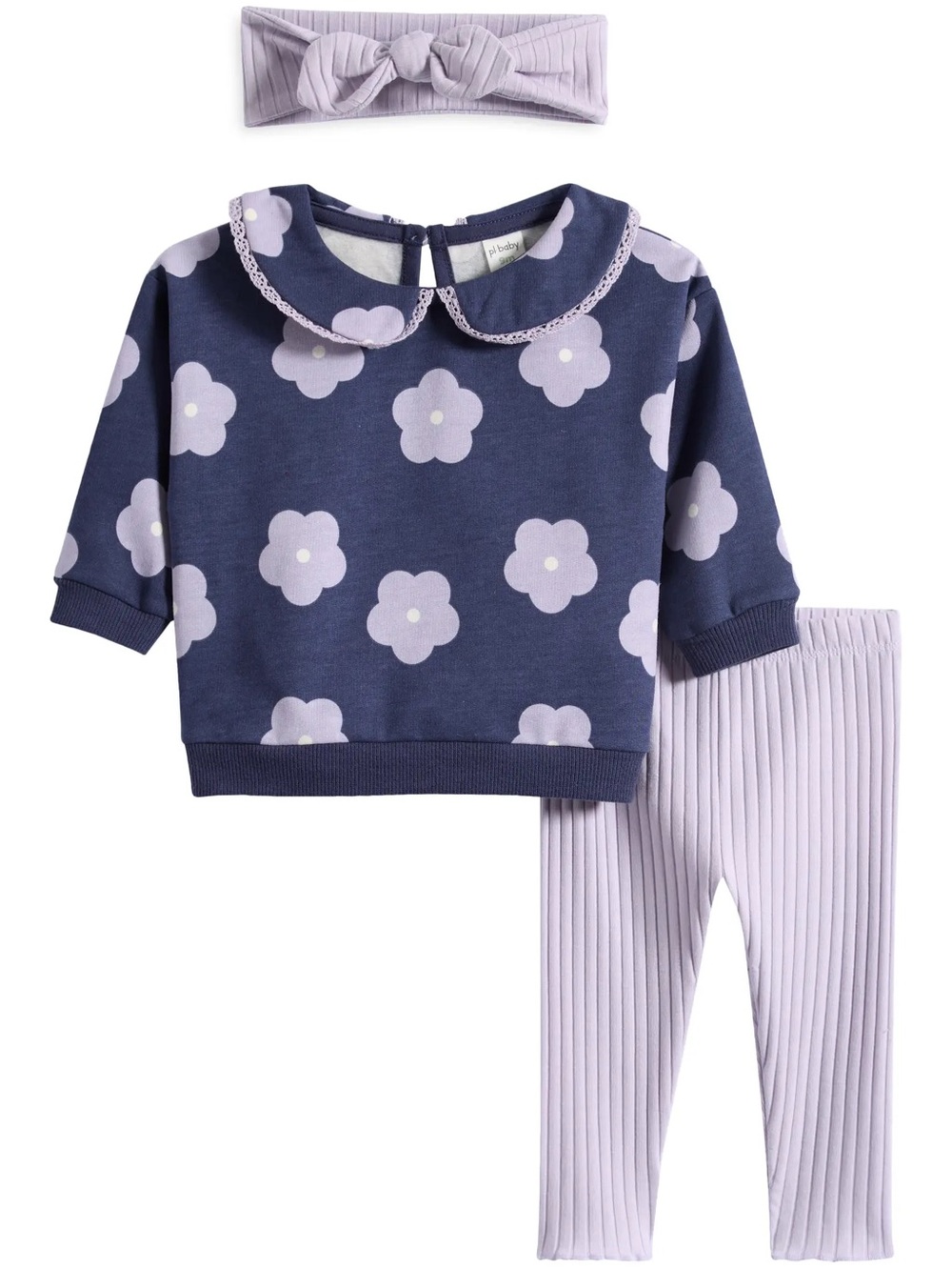 NWT Petit Lem Collared Sweatshirt, Leggings & Headband Set